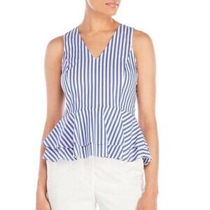 Ivanka Trump Nautical Blue White Striped blouse